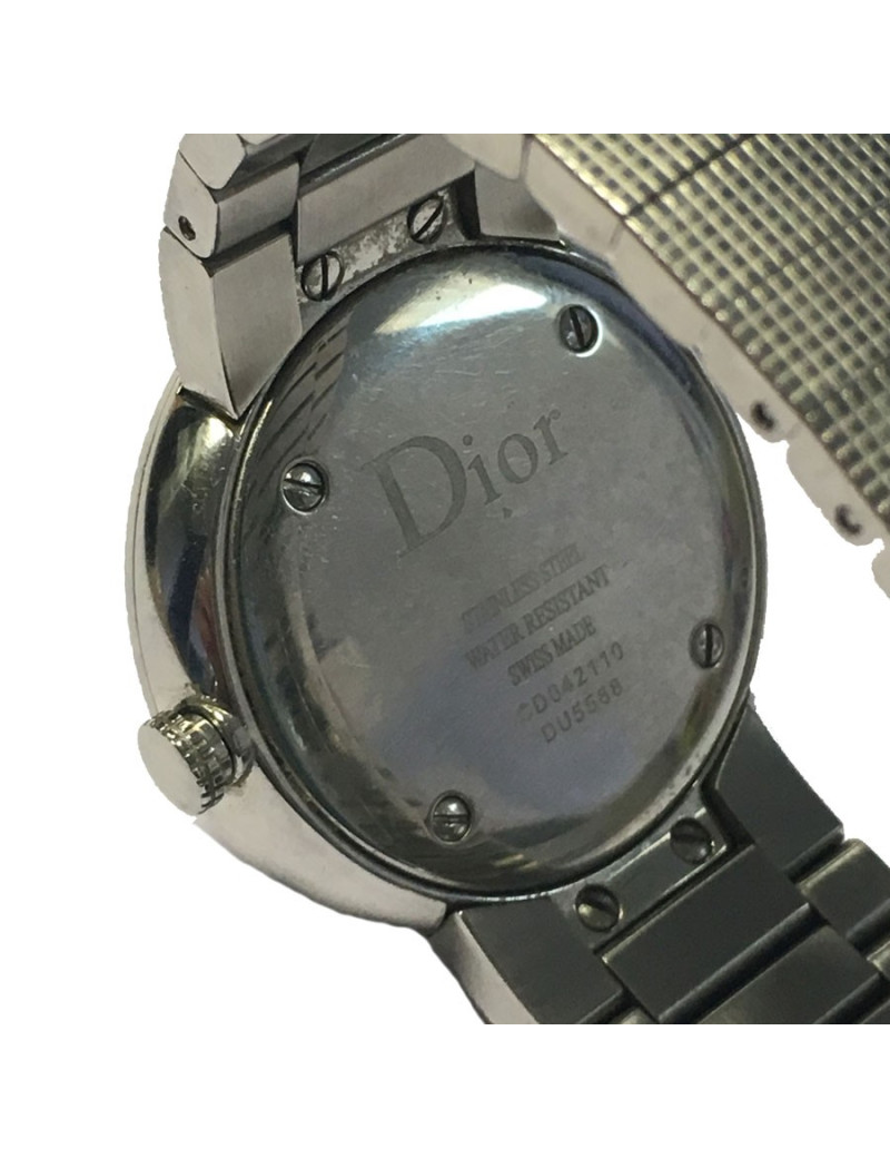 Montre DIOR La D de DIOR en acier argenté