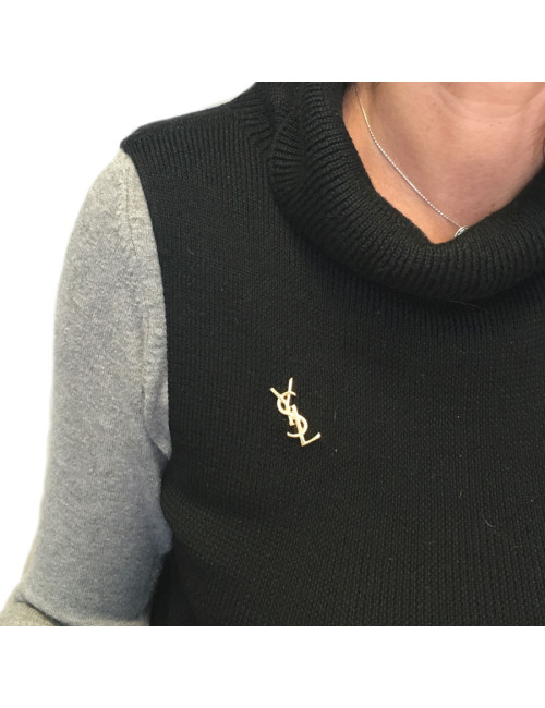 Pin s YSL  SAINT LAURENT doré