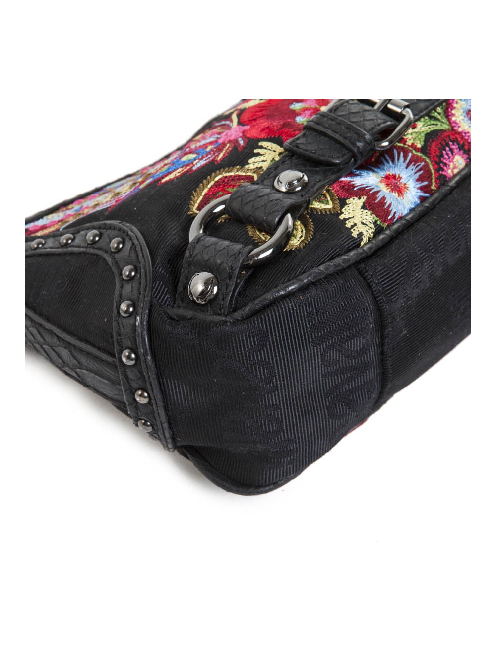 Sac Just CAVALLI broderies fleurs multicolores