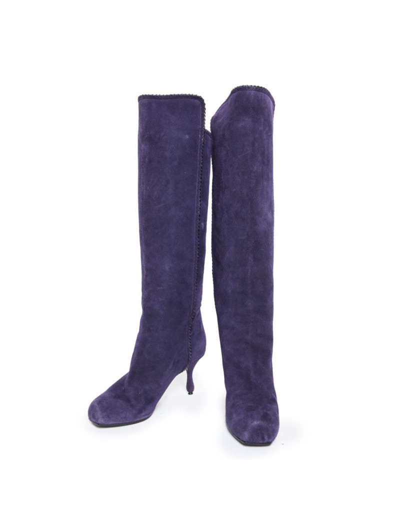 Bottes MARC JACOBS T 36.5 veau velours violet