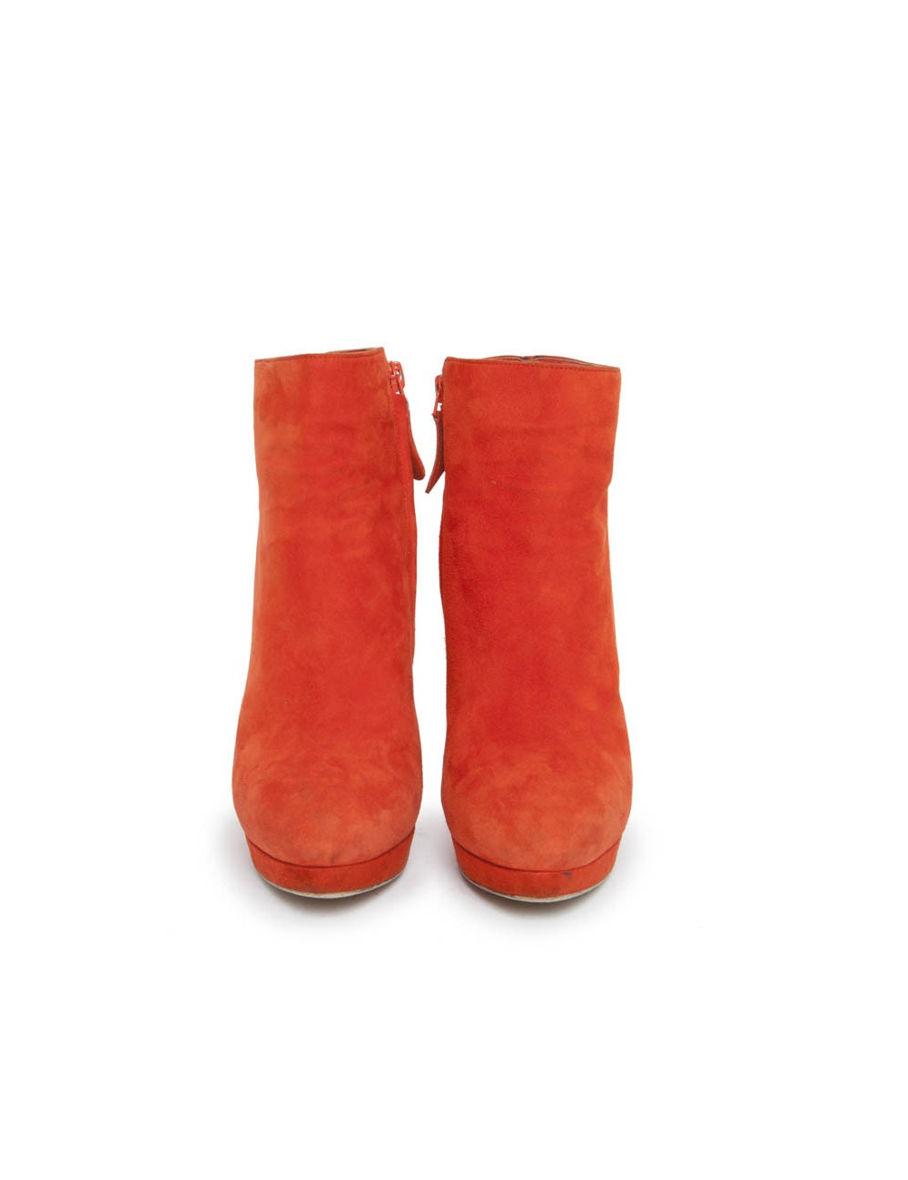 Boots ALEXANDER Mc QUEEN T 37 veau velours orange