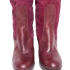 CHLOE T 36.5 EN leather and suede Burgundy and cherry boots