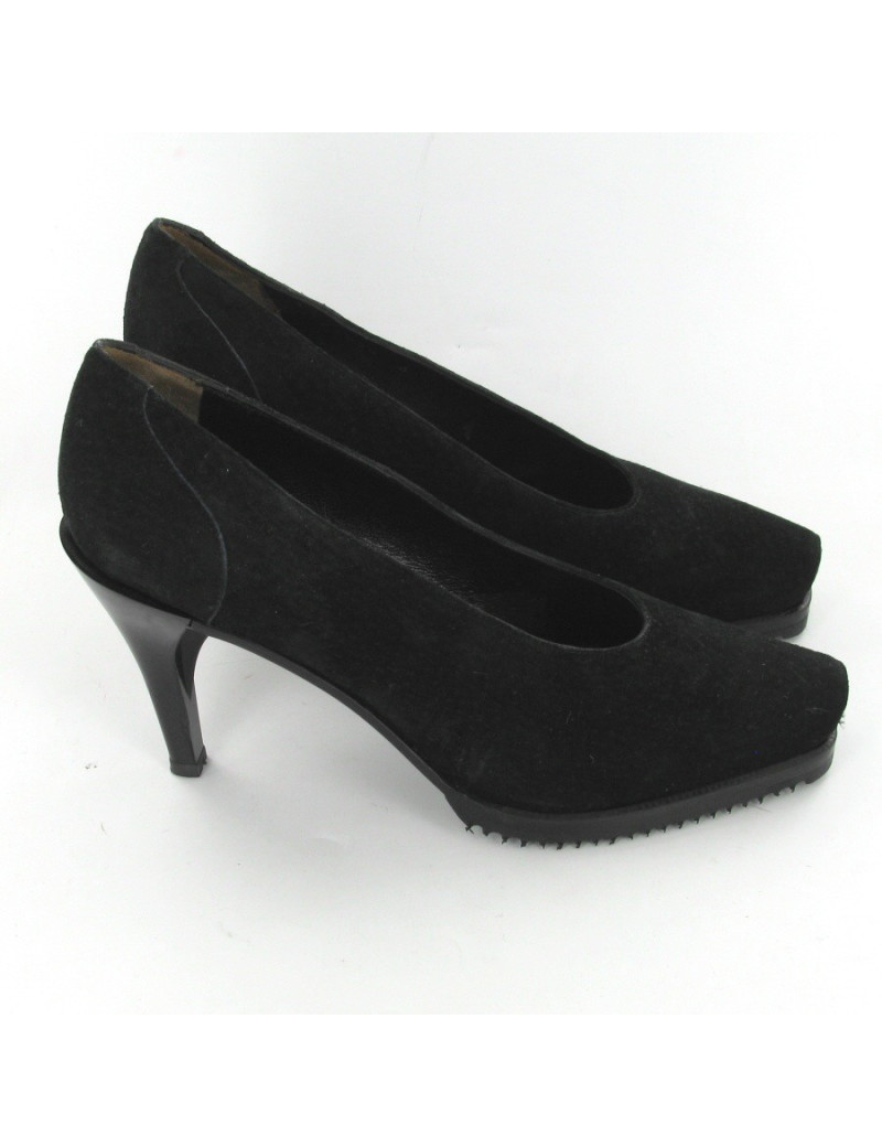 Escarpins en daim noir T39 JEAN PAUL GAUTHIER pour STEPHANE KELIAN