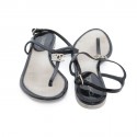 Sandals CHANEL T 39.5 black lame inside