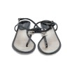 Sandals CHANEL T 39.5 black lame inside