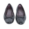 CHANEL black quilted leather t 39 en ballerinas