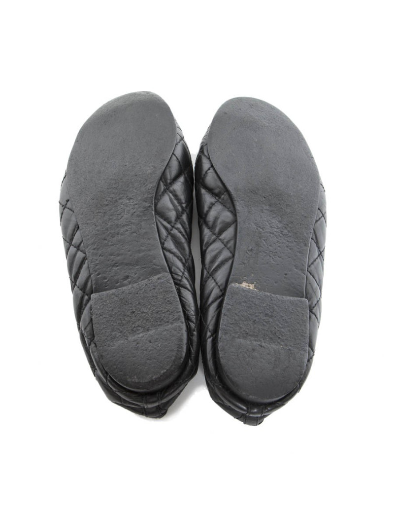 Ballerines CHANEL matelassées noir t 39