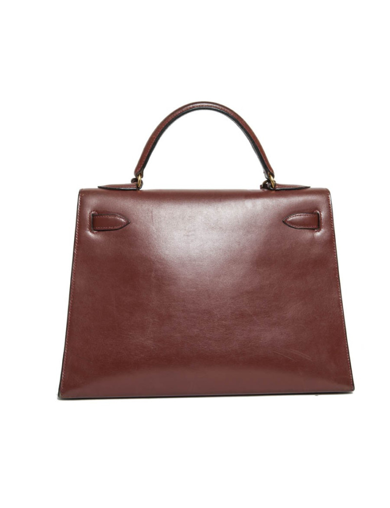 Kelly 32 SADDLER HERMÈS leather brown box