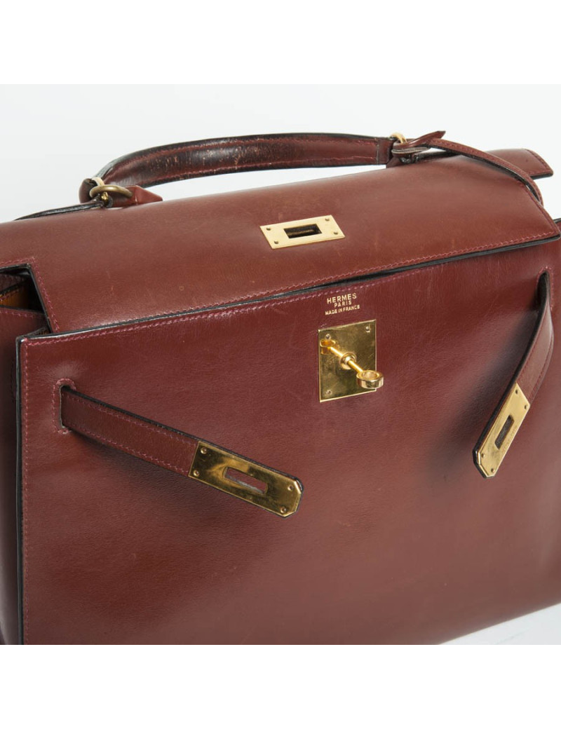 Kelly 32 SADDLER HERMÈS leather brown box