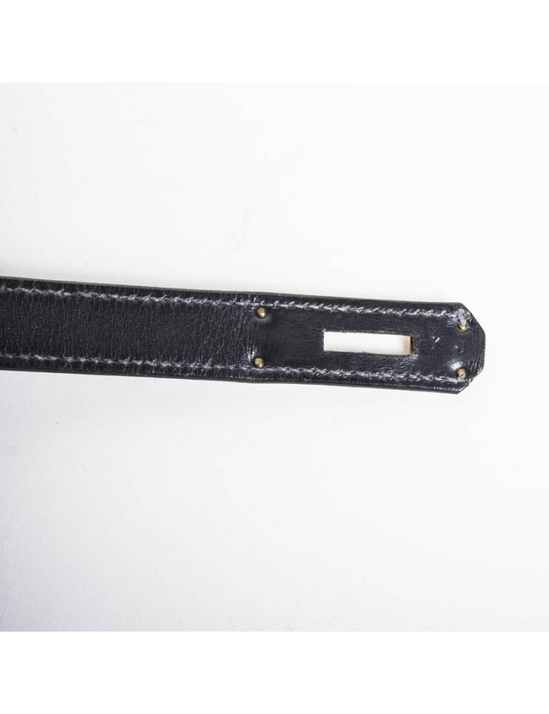 Bag Kelly 32 HERMES leather blue box vintage Navy