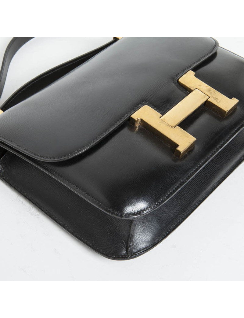Sac Constance HERMES box noir