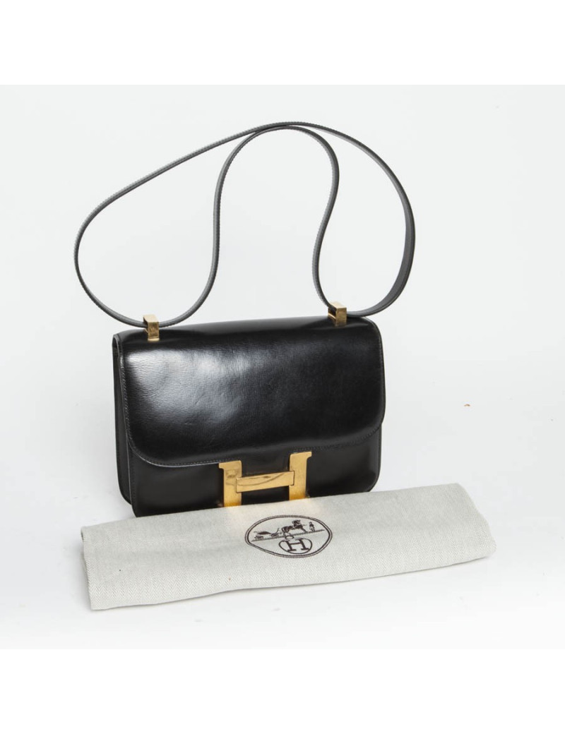 Sac Constance HERMES box noir