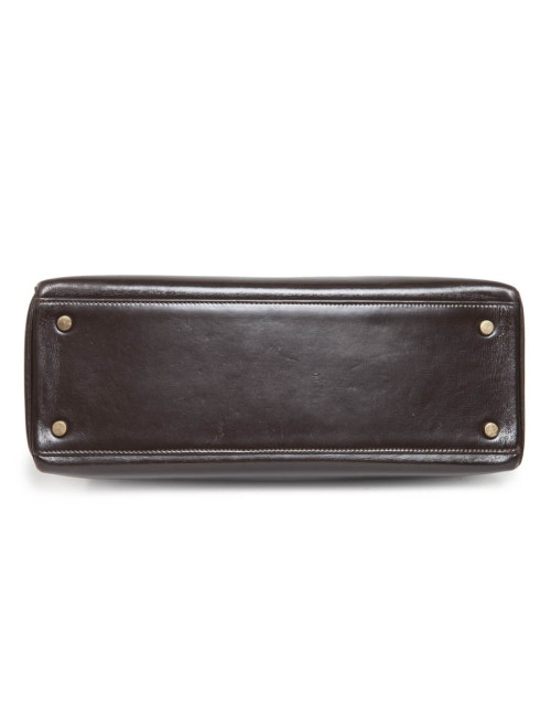 32 vintage box brown leather HERMES Kelly bag