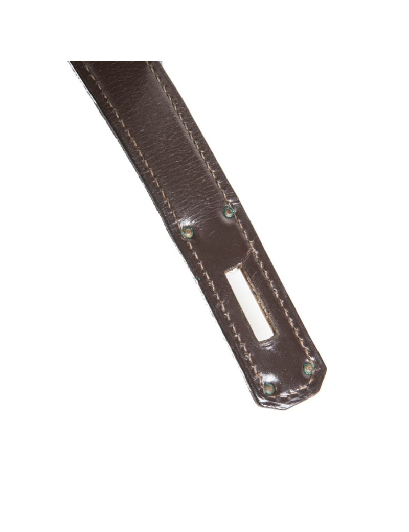 Sac Kelly 32 HERMES vintage cuir box marron 