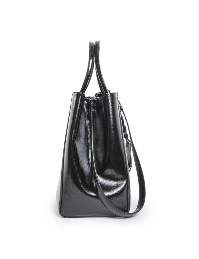 Sac FENDI cuir verni noir