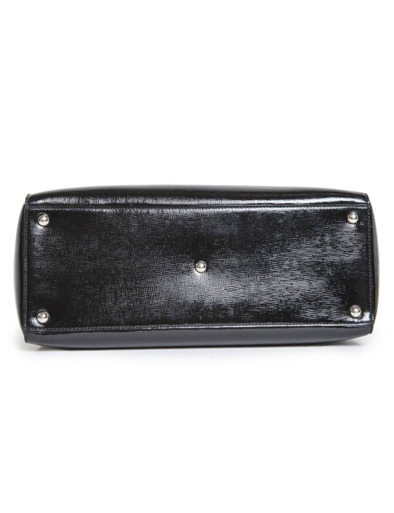 Sac FENDI cuir verni noir