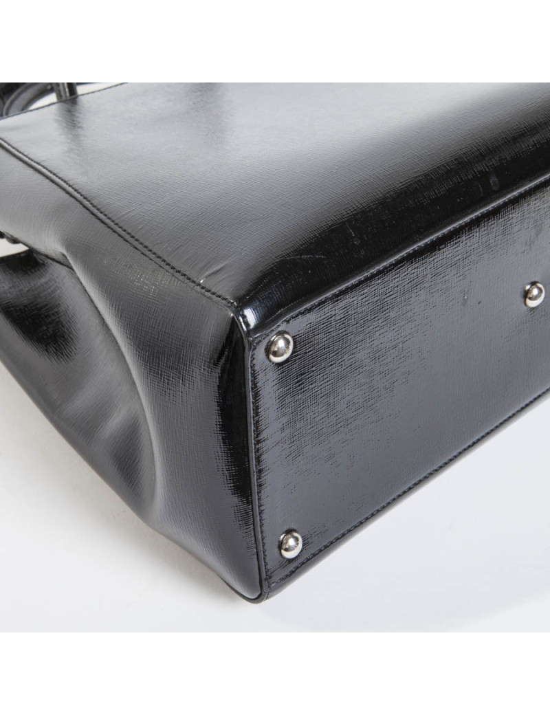 Sac FENDI cuir verni noir