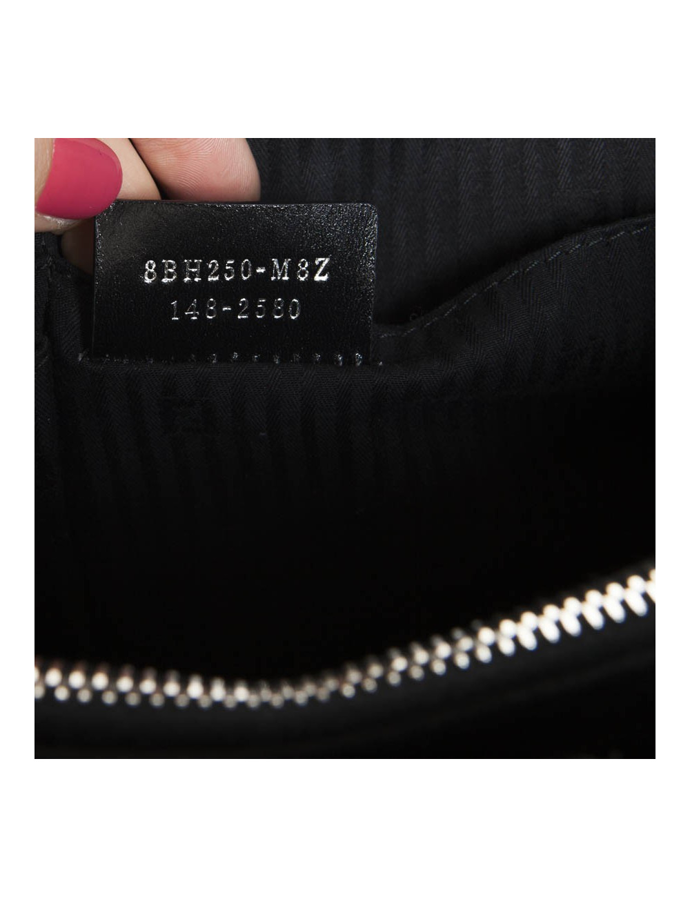 Sac FENDI cuir verni noir