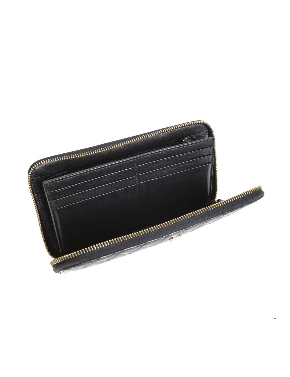 Portefeuille FENDI cuir verni noir