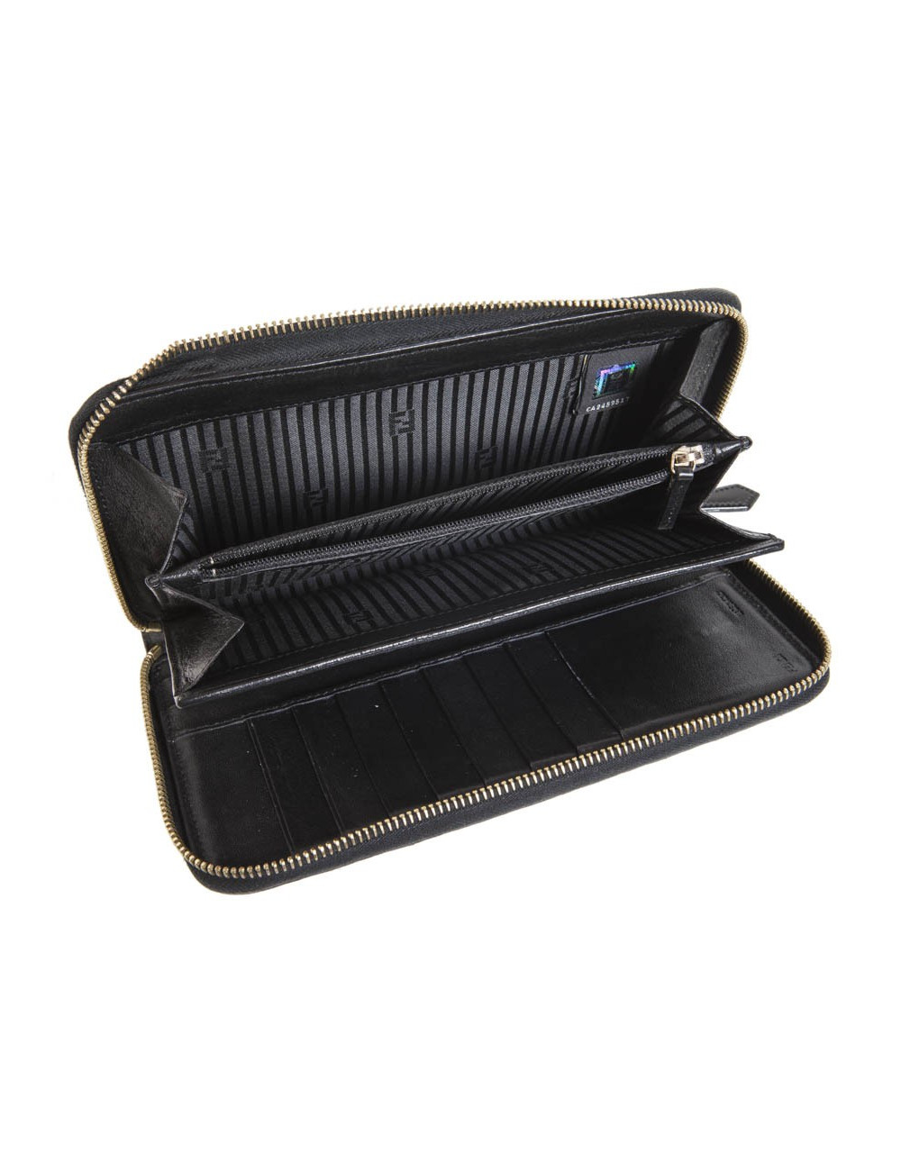 Portefeuille FENDI cuir verni noir