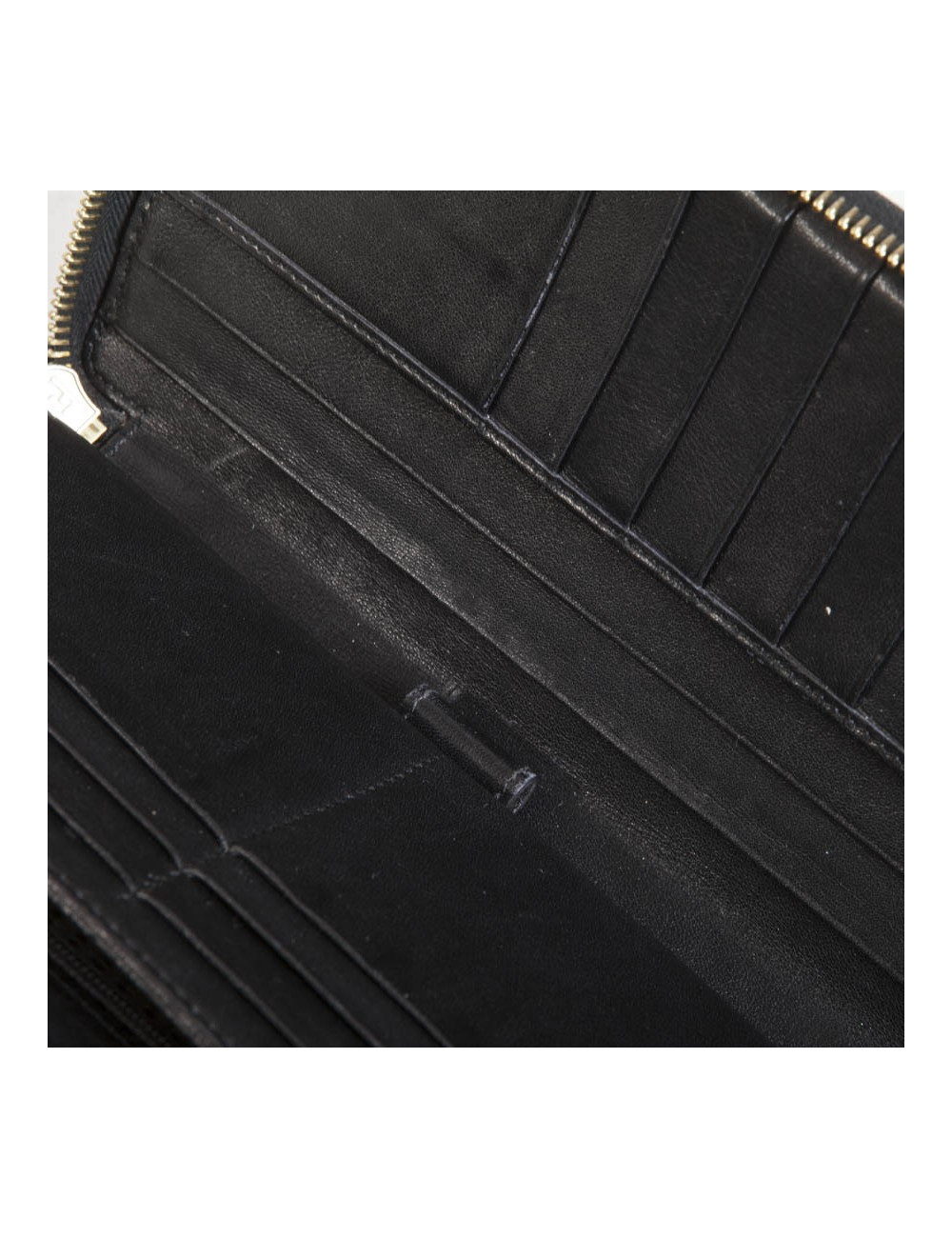 Portefeuille FENDI cuir verni noir