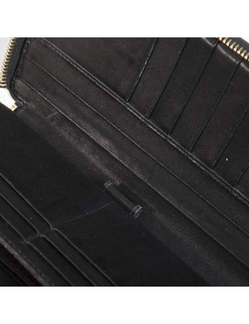 Portefeuille FENDI cuir verni noir