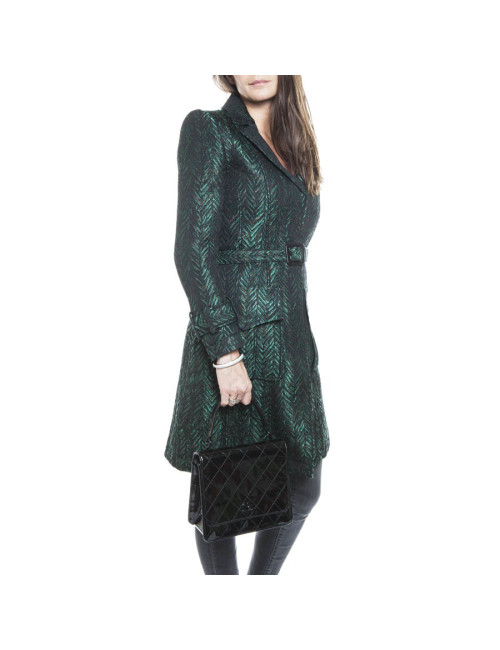 Sac CHANEL cuir verni noir vintage