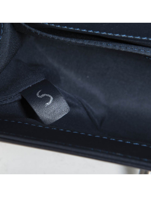 Sac Boy CHANEL bleu marine strass