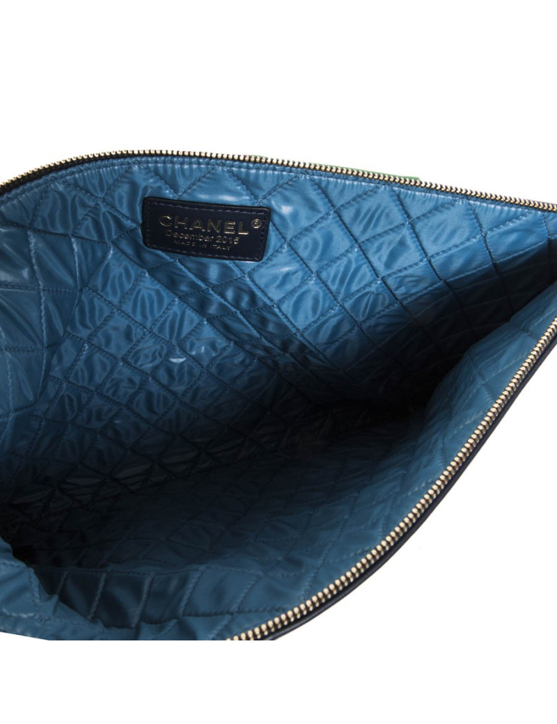 Pochette CHANEL multicolore zippée