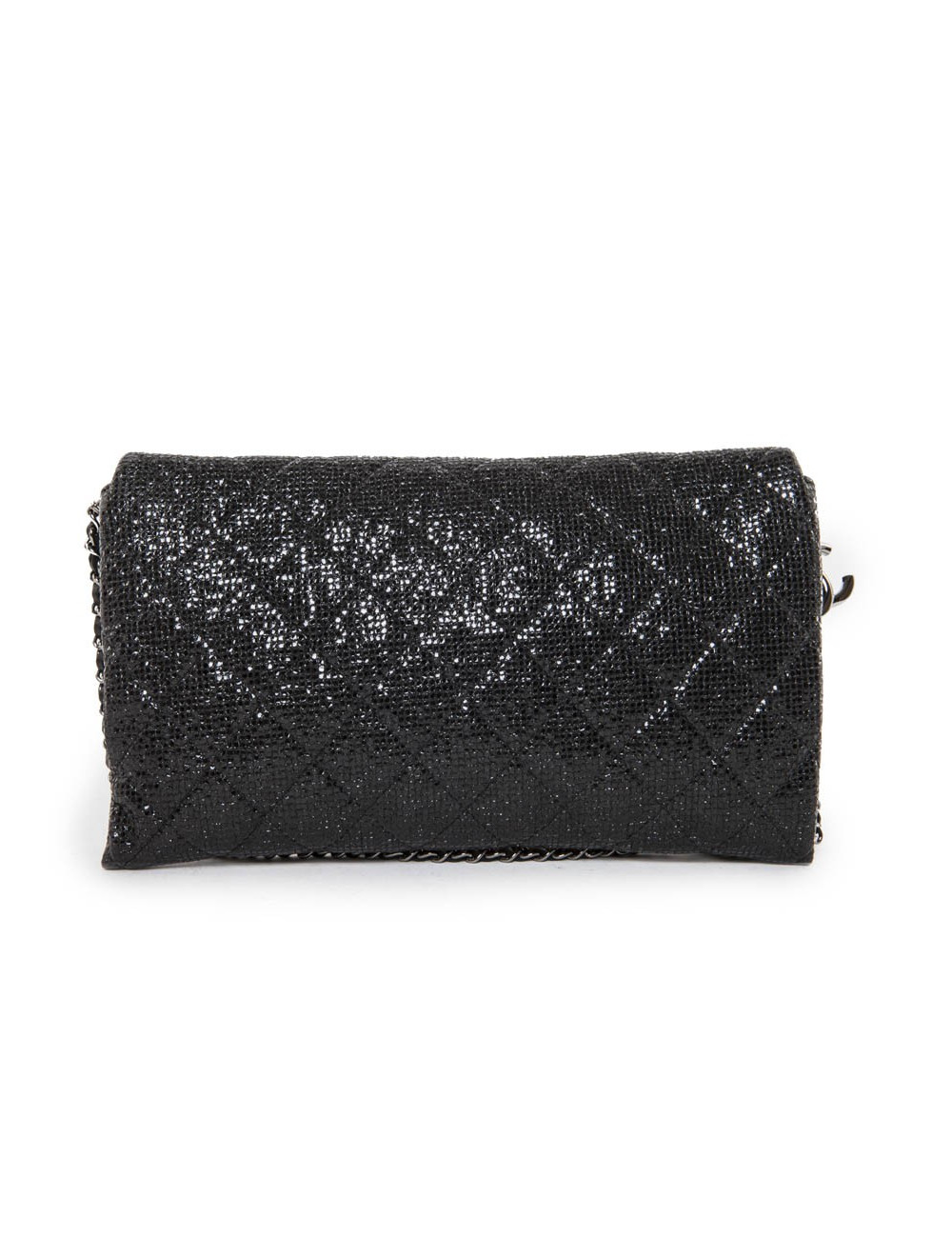 CHANEL evening bag in quilted laminated leather