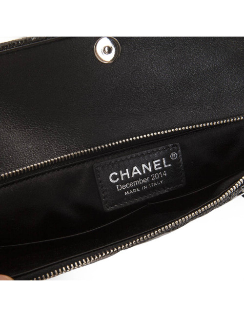 CHANEL evening bag in quilted laminated leather