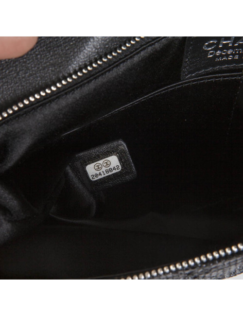 CHANEL evening bag in quilted laminated leather