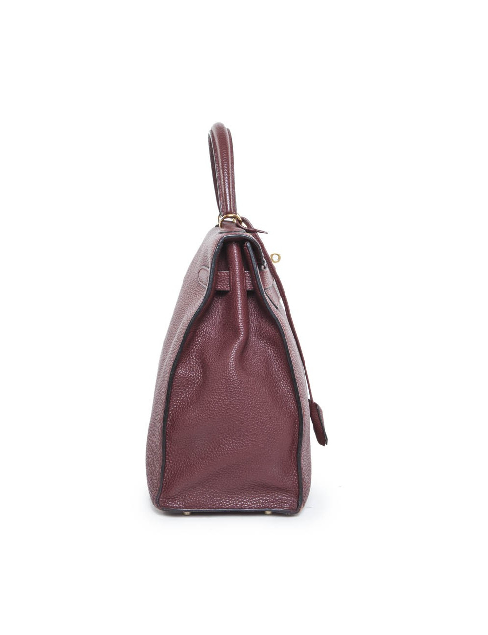 35 red SADDLER H grained leather HERMES Kelly bag