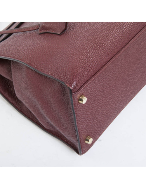 35 red SADDLER H grained leather HERMES Kelly bag