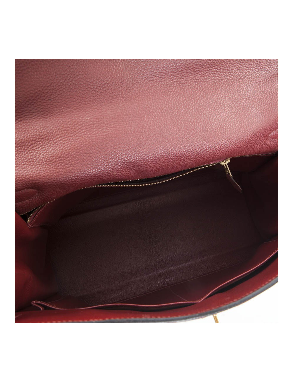 35 red SADDLER H grained leather HERMES Kelly bag