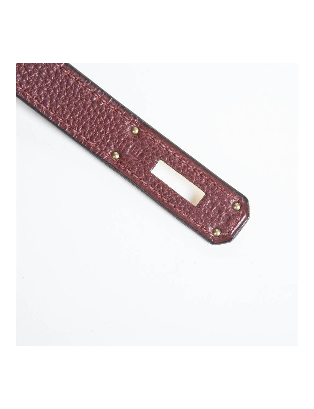 35 red SADDLER H grained leather HERMES Kelly bag