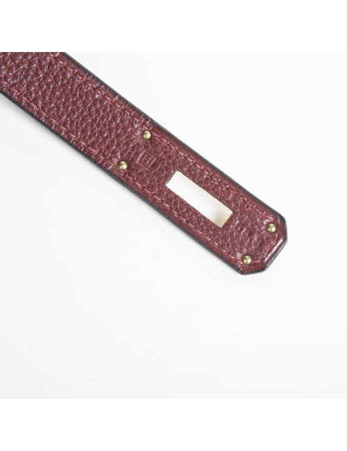 35 red SADDLER H grained leather HERMES Kelly bag