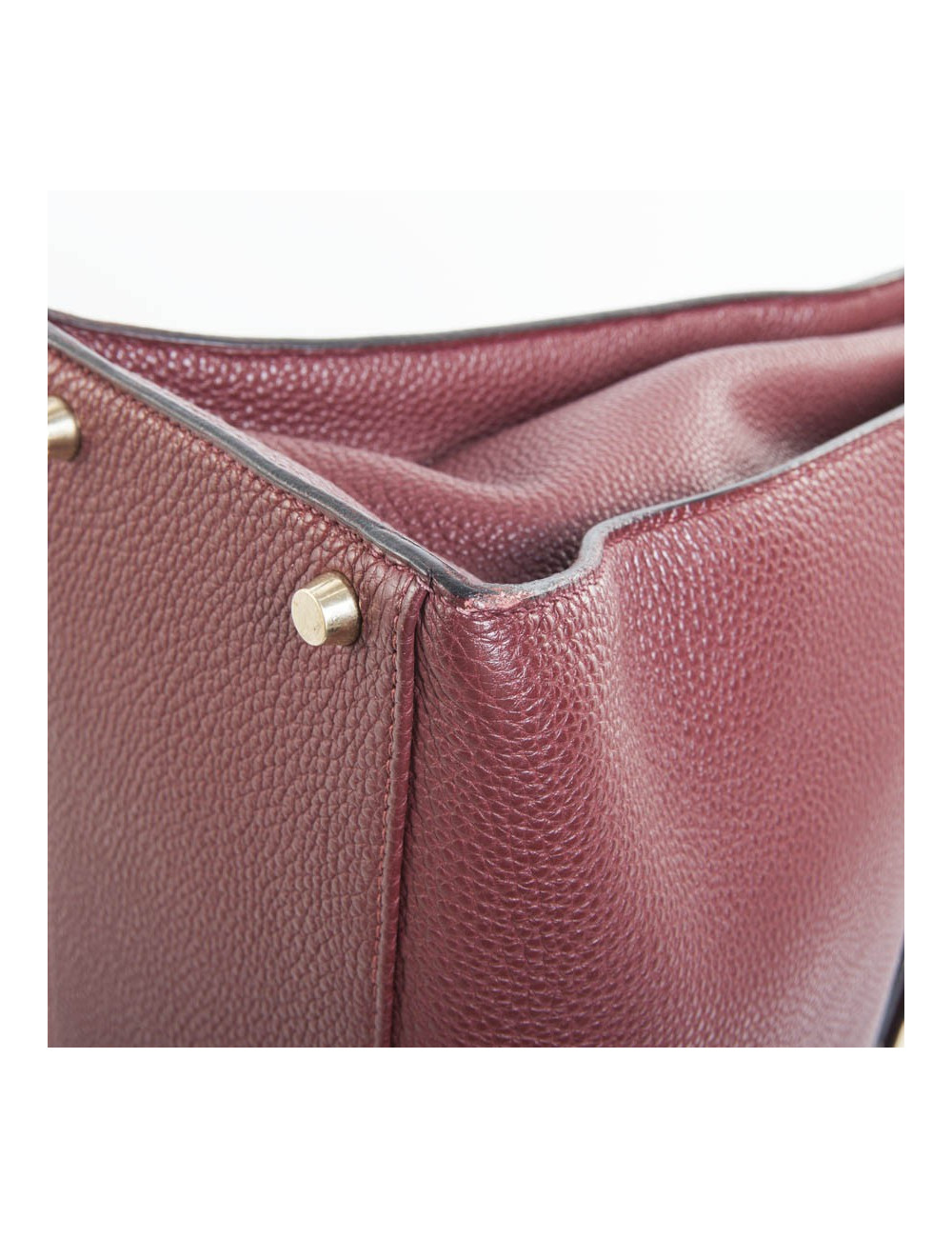 35 red SADDLER H grained leather HERMES Kelly bag