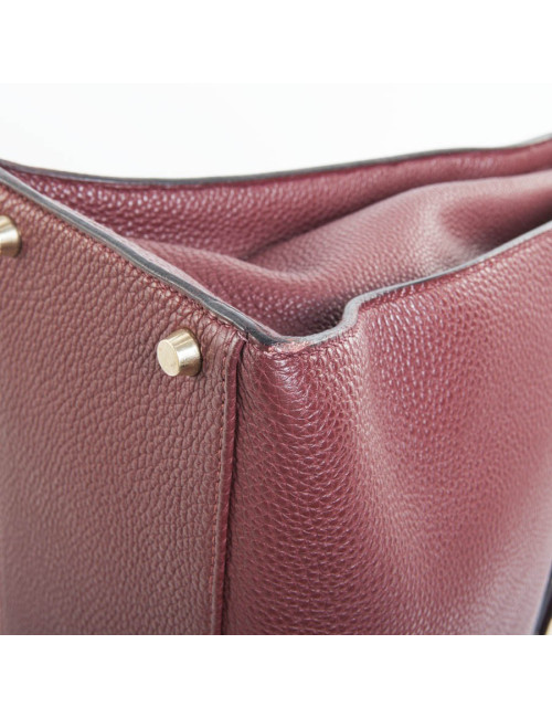 35 red SADDLER H grained leather HERMES Kelly bag