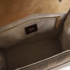 Fendi 'Silvana' bi-material bag in brown and beige leather and lizard.