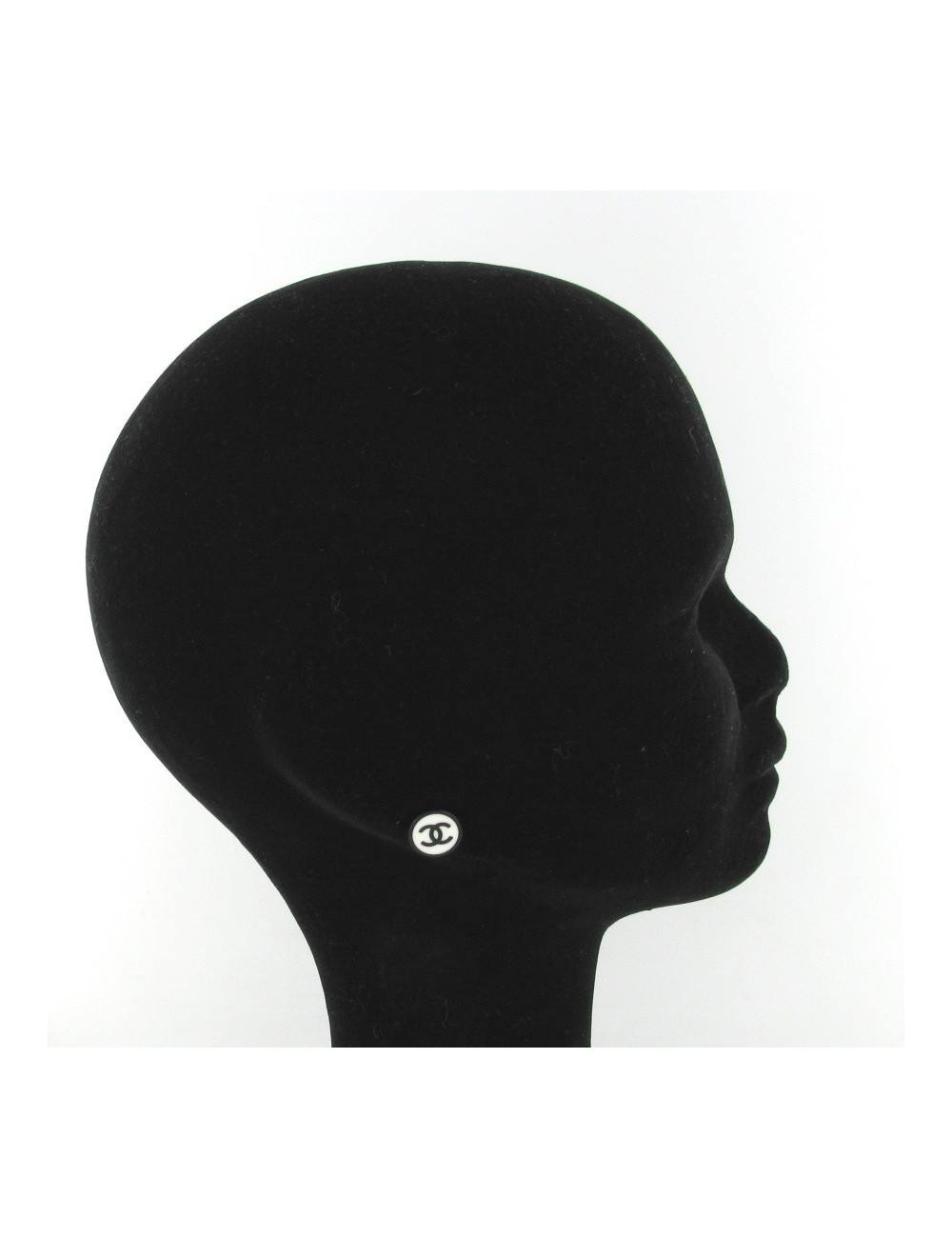 Clous d'oreilles noir et blanc CHANEL
