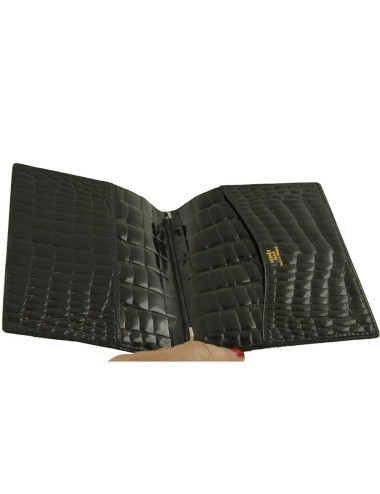 Porte-repertoire HERMES crocodile noir 2
