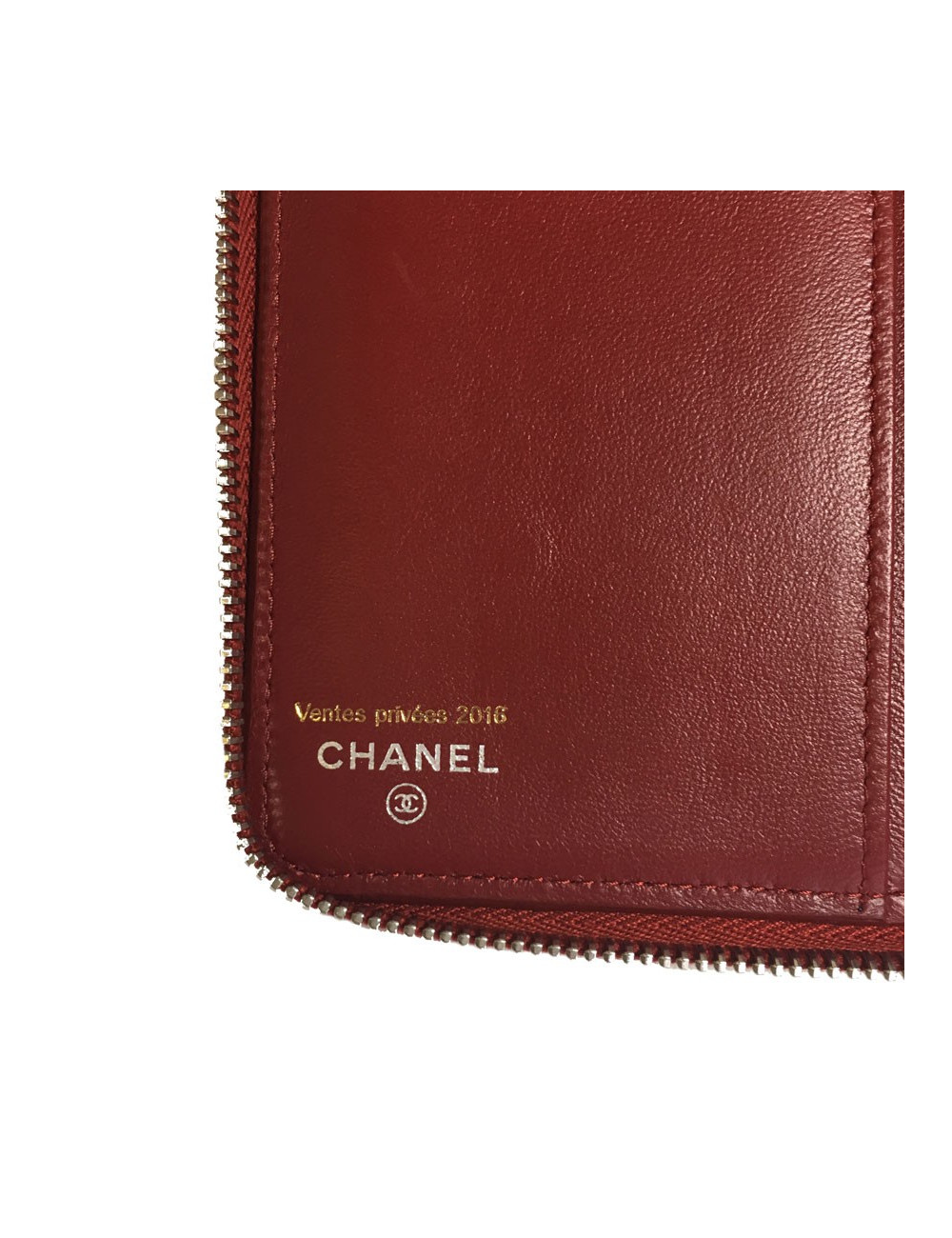 Compagnon CHANEL cuir matelassé rouge