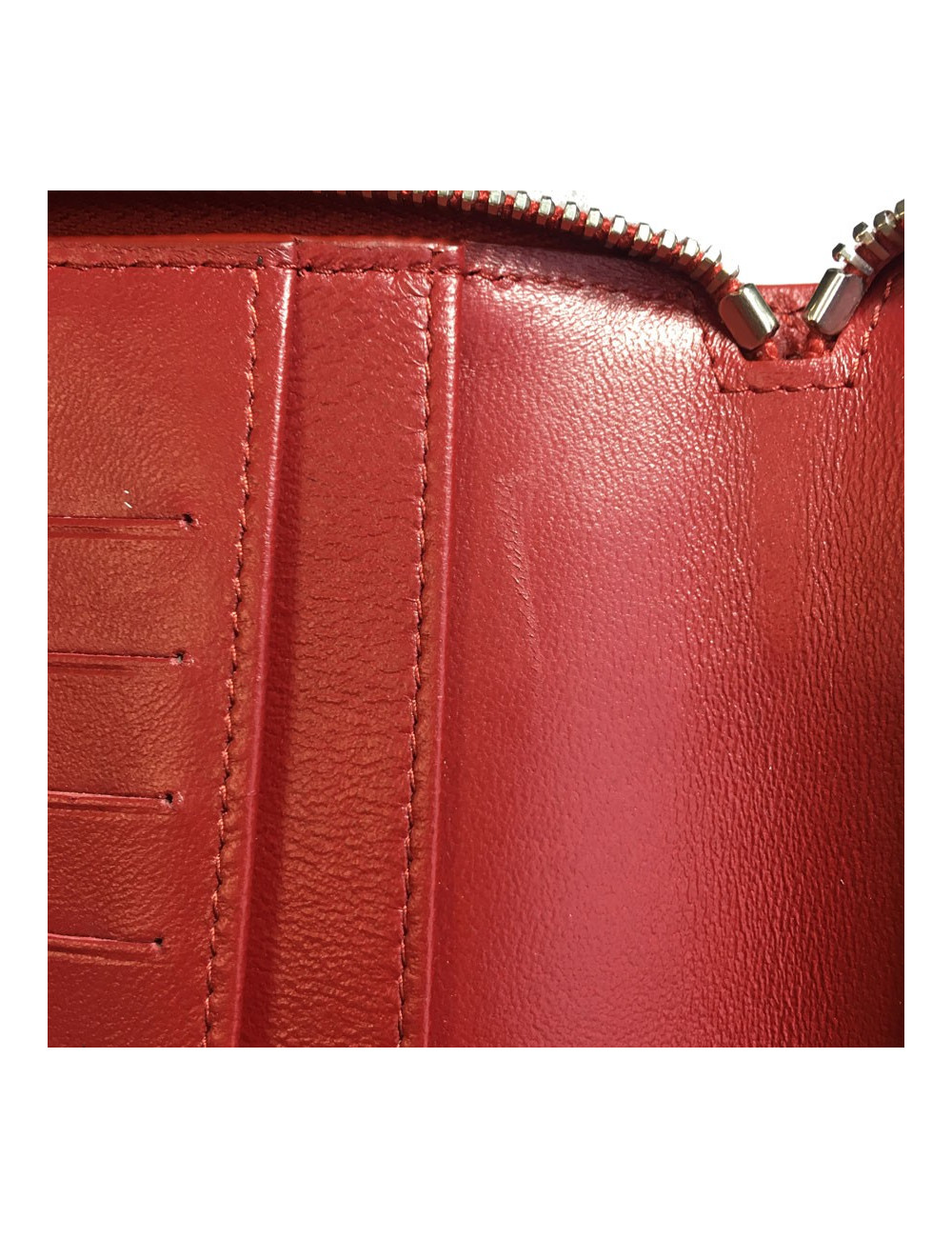 Compagnon CHANEL cuir matelassé rouge