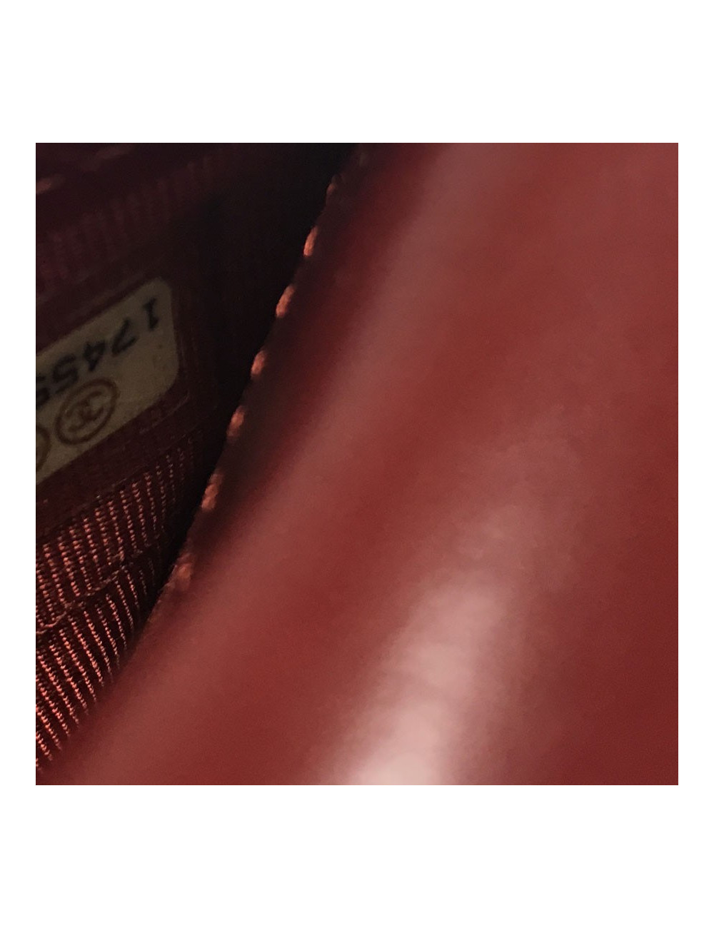 Compagnon CHANEL cuir matelassé rouge