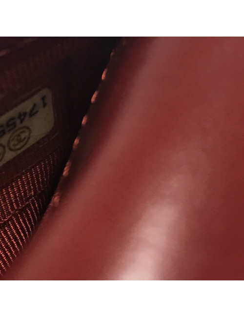 Compagnon CHANEL cuir matelassé rouge