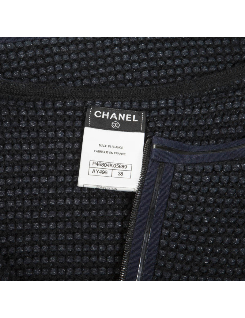 Dress blue and black CHANEL knit T 38
