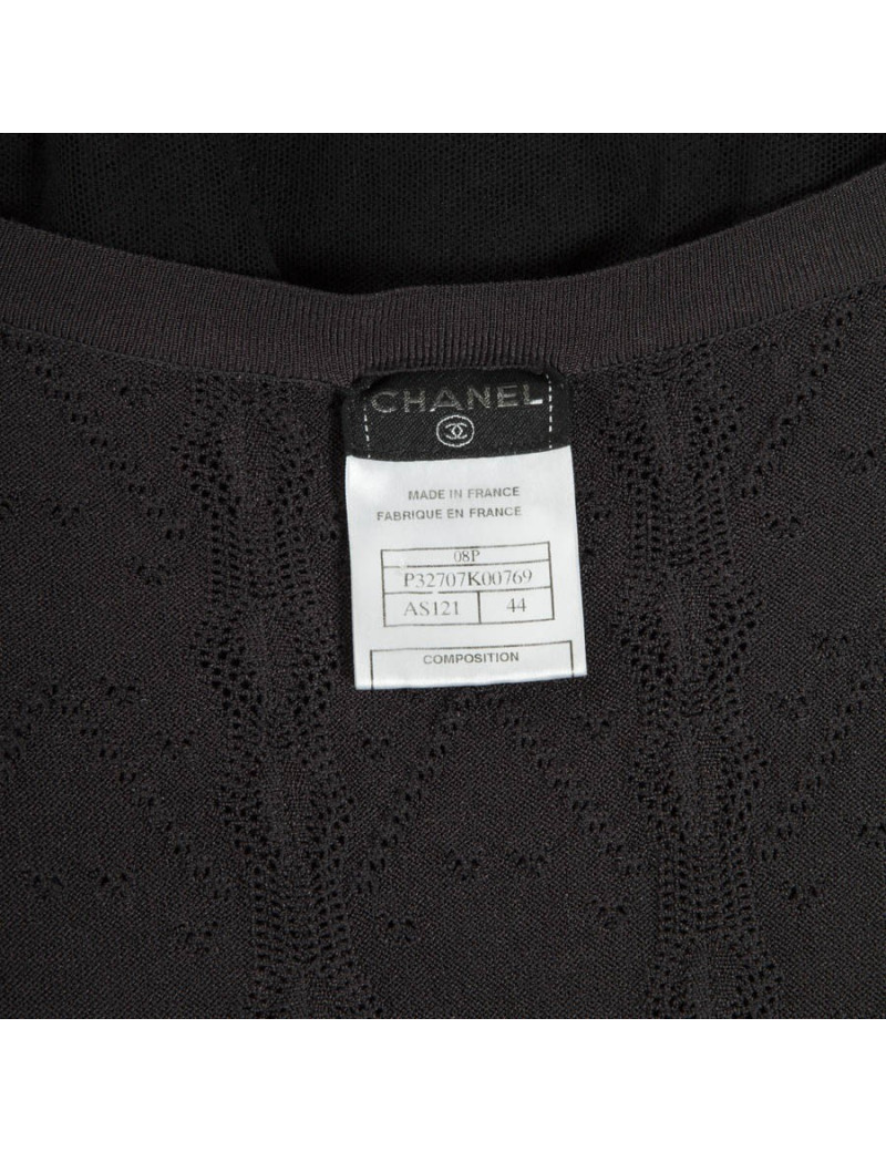 Dress CHANEL dark brown t 44