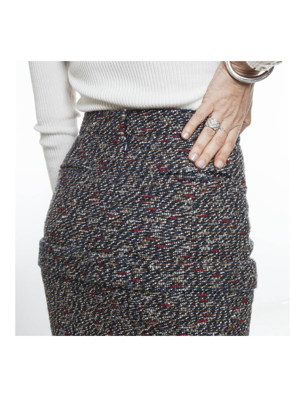 Jupe CHANEL T 36 FR en tweed 