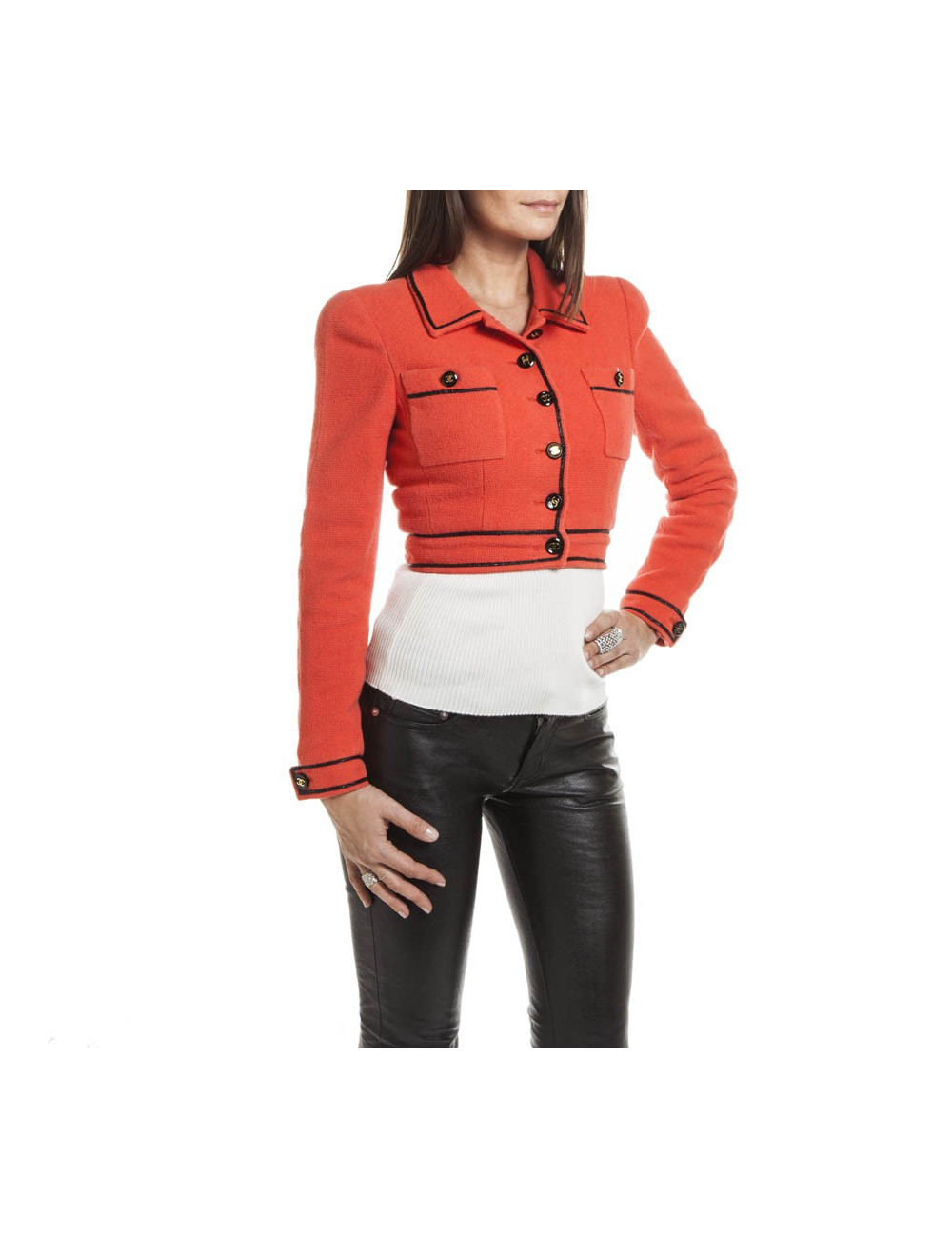 Veste courte CHANEL orange